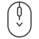 Scroll down computer mouse icon