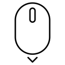Scroll down computer mouse icon