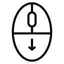 Scroll down computer mouse icon