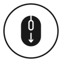 Scroll down computer mouse icon