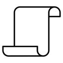 Scroll papyrus paper icon