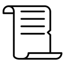 Scroll papyrus paper icon