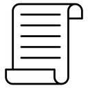 Scroll papyrus paper icon