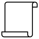 Scroll papyrus paper icon