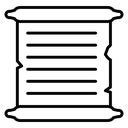 Scroll papyrus paper icon