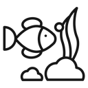 Sea Life Black Outline icon