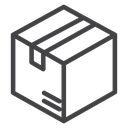 Sealed Package Box Black Outline icon