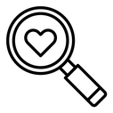 Search heart icon