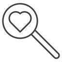Search heart icon