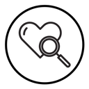 Search heart icon