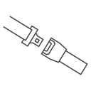 Seat Belt Buckle Black Outline icon