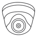 Security camera Black Outline icon