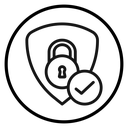 Security Shield Padlock Check icon