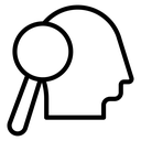 Self Research Head Magnifier icon