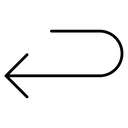 Send back Black Outline icon