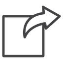 Send Black Outline icon