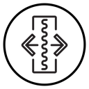 Separating Arrow Two Part icon