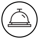 Service bell Black Outline icon