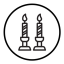 Shabbat candles icon
