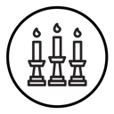 Shabbat candles icon
