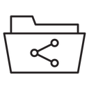 Share folder line icon