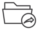 Share folder line icon