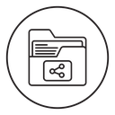 Share folder line icon