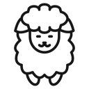 Sheep Black Outline icon