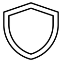 Shield Black Outline icon