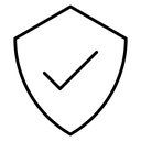 Shield check mark icon