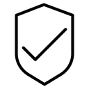 Shield check mark icon