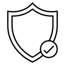 Shield check mark icon