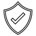 Shield check mark icon