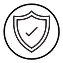 Shield check mark icon