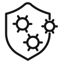 Shield virus icon