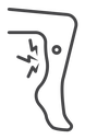 Shin pain Black Outline icon