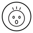 Shocked face icon