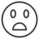 Shocked face icon