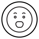 Shocked face icon