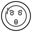 Shocked face icon