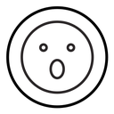 Shocked face icon