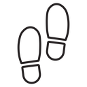 Shoe print Black Outline icon