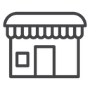Shop Storefront Awning Black Outline icon