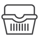 Shopping Basket Black Outline icon