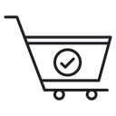Shopping cart check 3 icon