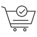 Shopping cart check icon