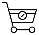Shopping cart check icon
