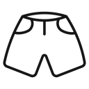 Shorts Black Outline icon