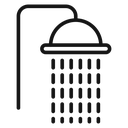 Shower Black Outline icon