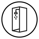 Shower cabin bathroom icon